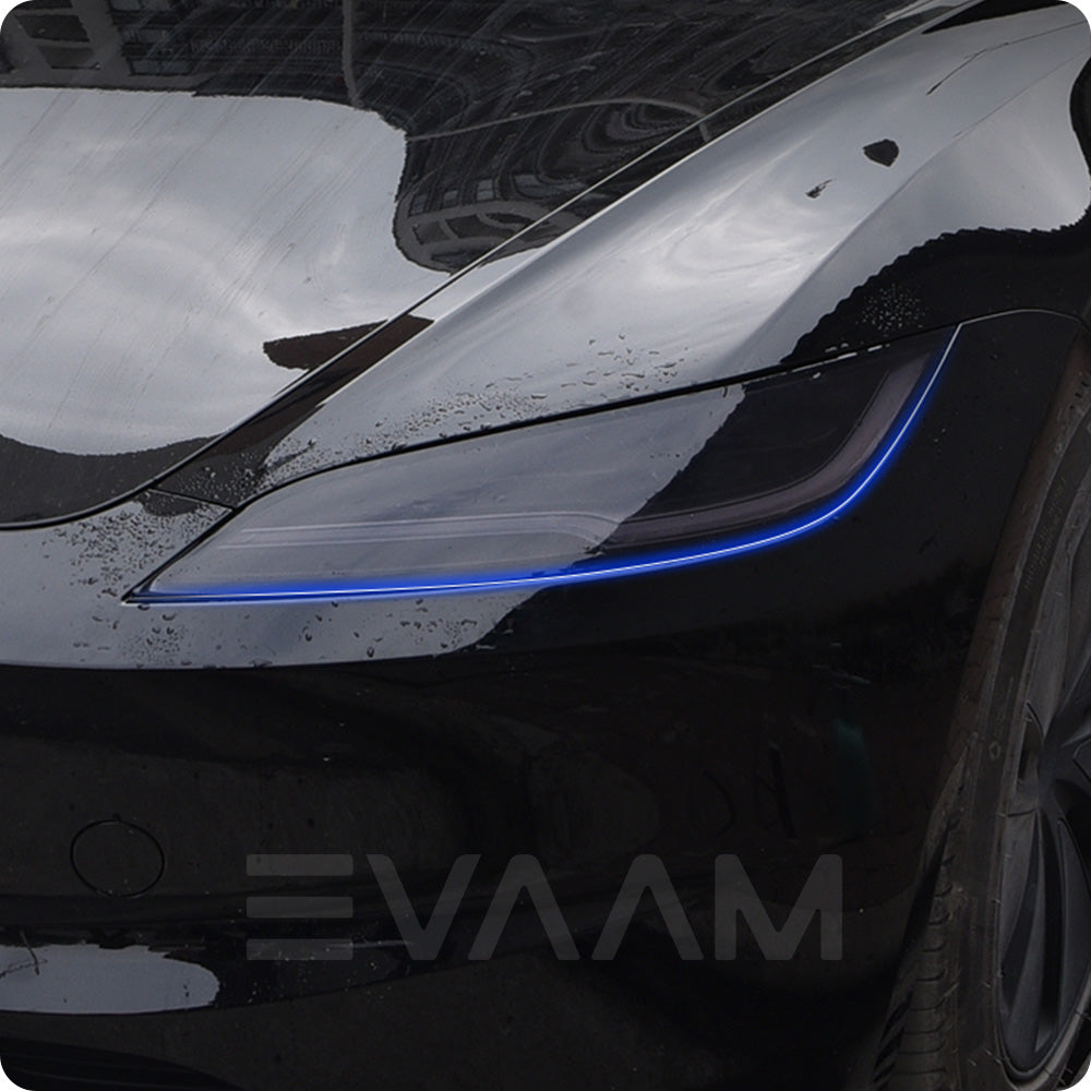 Model 3 Highland EVAAM® Black TPU Headlight & Tail Light Protection Film - EVAAM