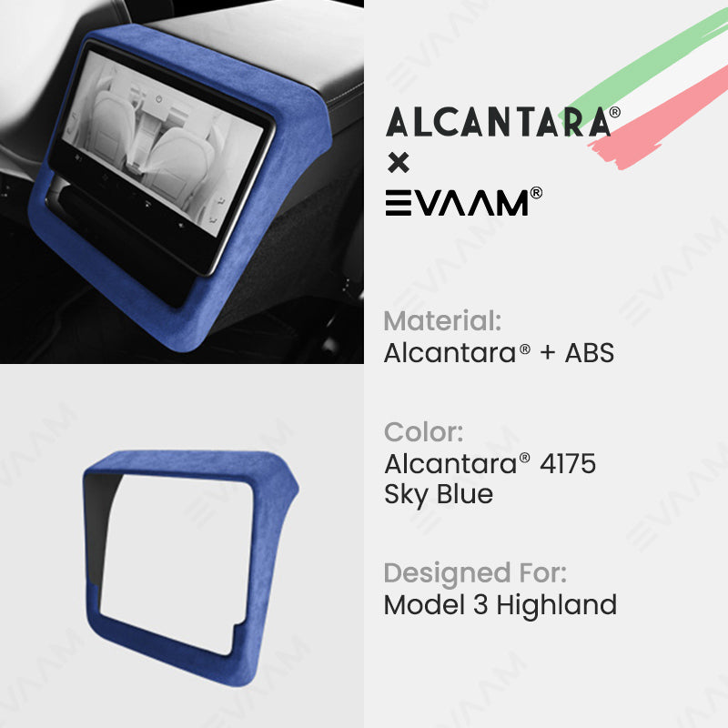 Alcantara 2024 Model 3 Highland Rear AC Vent Cover for Tesla-EVAAM® - EVAAM