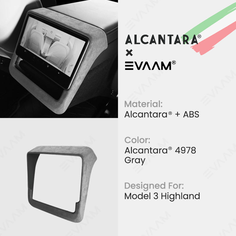 Alcantara 2024 Model 3 Highland Rear AC Vent Cover for Tesla-EVAAM® - EVAAM