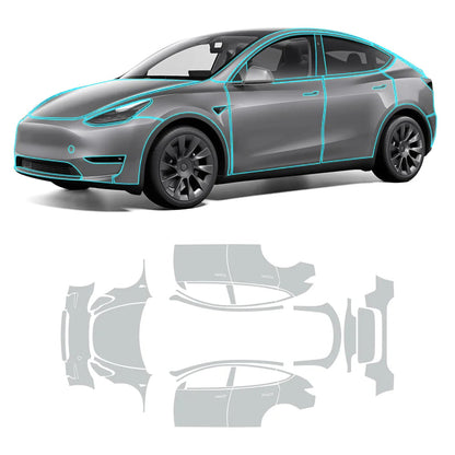 TPU Pre-Cut Invisible Full Car Paint Protection Film (PPF) for Tesla Model Y (2020-2024)