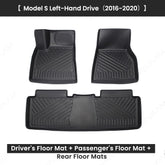 EVAAM® Custom Fit TPE Waterproof Floor Mats for Tesla Model S (2016-2020) - Eco-Friendly & Durable