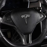 EVAAM® Gloss Real Carbon Fiber Tesla Steering Wheel Wrap for Model S/X - EVAAM