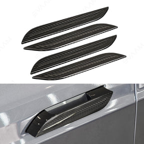 EVAAM® 4 Pcs Carbon Fiber Door Handle Wrap Trim Cover for Tesla Model S (2019-2022)