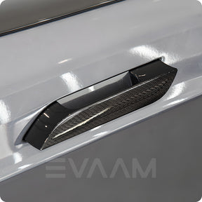 EVAAM® 4 Pcs Carbon Fiber Door Handle Wrap Trim Cover for Tesla Model S (2019-2022)