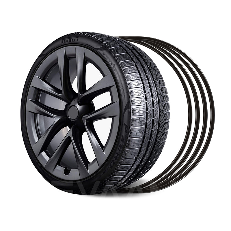 EVAAM® Aluminum Alloy Wheel Rim Protector For Tesla All Models (4 PCS) (2012-2023) - EVAAM