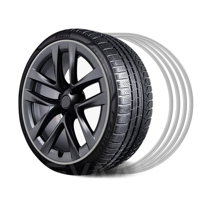 EVAAM® Aluminum Alloy Wheel Rim Protector For Tesla All Models (4 PCS) (2012-2023) - EVAAM