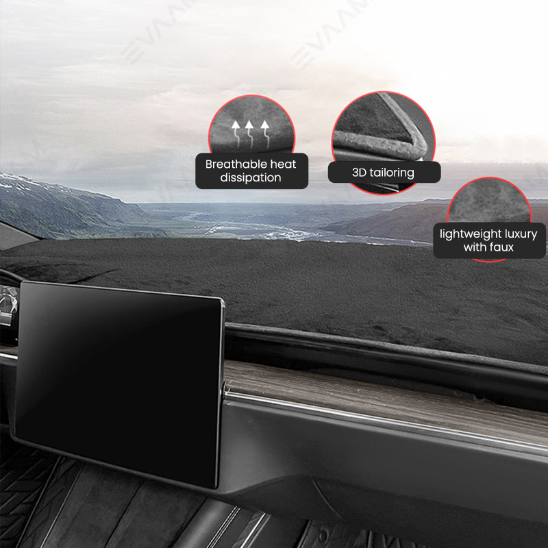 EVAAM® Tesla Anti-Glare Dash Cover Mat for Model X - EVAAM