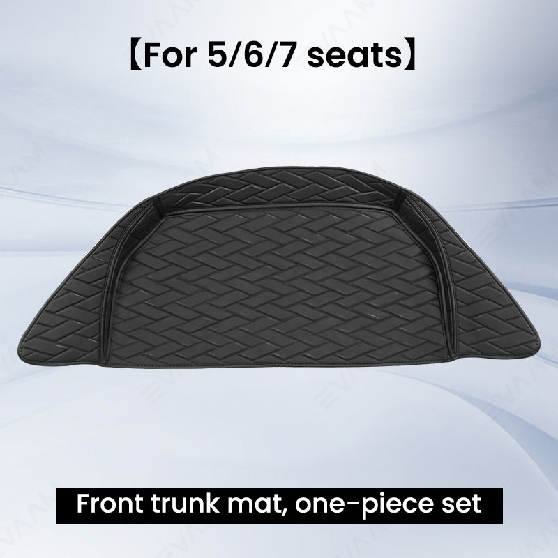 EVAAM® Seat Floor Mats Liners Rear Trunk Mat for Model X - EVAAM