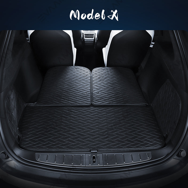 EVAAM® Seat Floor Mats Liners Rear Trunk Mat for Model X - EVAAM