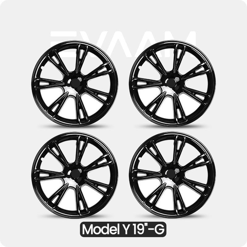 EVAAM® Wheel Covers Hubcap for Tesla Model Y 2019-2023 (4pcs)-Style F/G