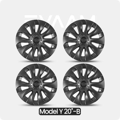 EVAAM® Wheel Covers Hubcap for Tesla Model Y 20‘’ 2019-2023 (4pcs)-Style A/B - EVAAM