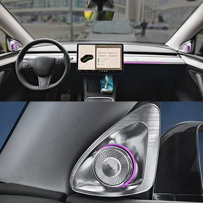 EVAAM® 4D Rotating Horn LED Front Door Speaker for Tesla Model 3/Y (2019-2023) - EVAAM