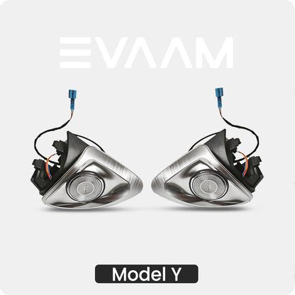 EVAAM® 4D Rotating Horn LED Front Door Speaker for Tesla Model 3/Y (2019-2023) - EVAAM