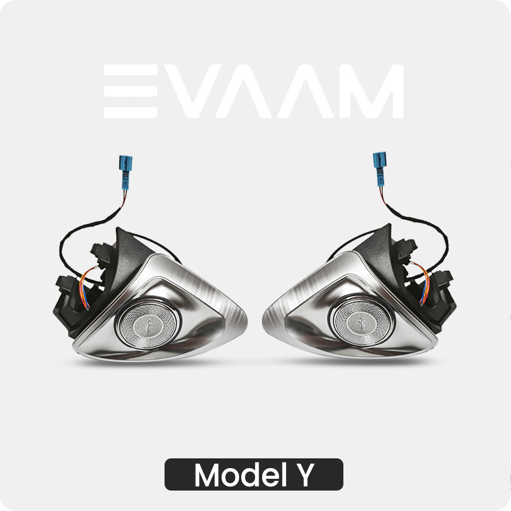 EVAAM® 4D Rotating Horn LED Front Door Speaker for Tesla Model 3/Y (2019-2023) - EVAAM