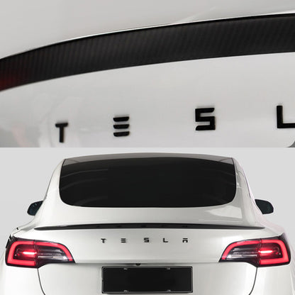 EVAAM® Matte Real Carbon Fiber Trunk Spoiler Wing for Tesla Model Y (2020-2023) - EVAAM