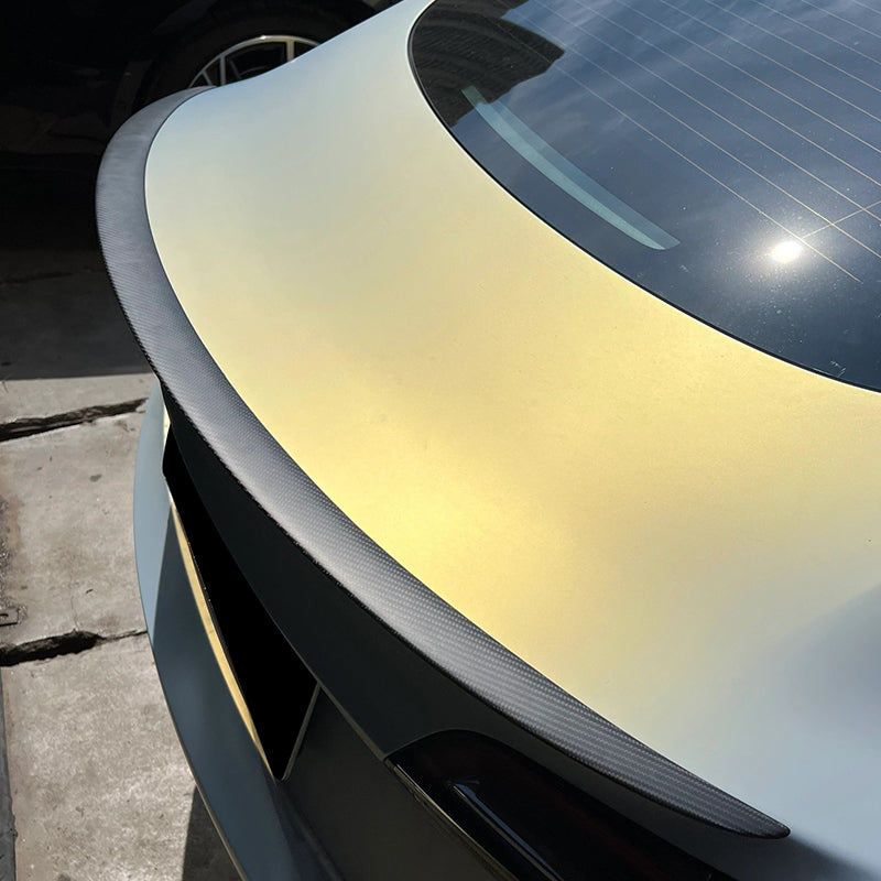 EVAAM® Matte Real Carbon Fiber Trunk Spoiler Wing for Tesla Model Y (2020-2023) - EVAAM