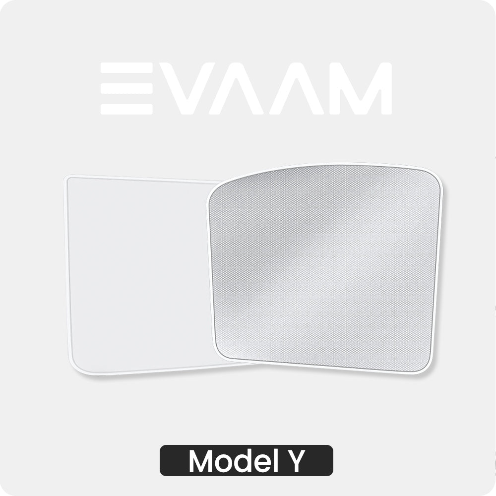EVAAM® 2-in-1 Ice Silk Material Magnetic Glass Roof Sun Shade for Tesla Model Y - EVAAM