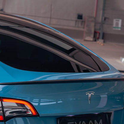 EVAAM® Matte Real Carbon Fiber Trunk Spoiler Wing for Tesla Model Y (2020-2023) - EVAAM