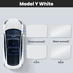 EVAAM® 2-in-1 Ice Silk Material Magnetic Glass Roof Sun Shade for Tesla Model Y - EVAAM