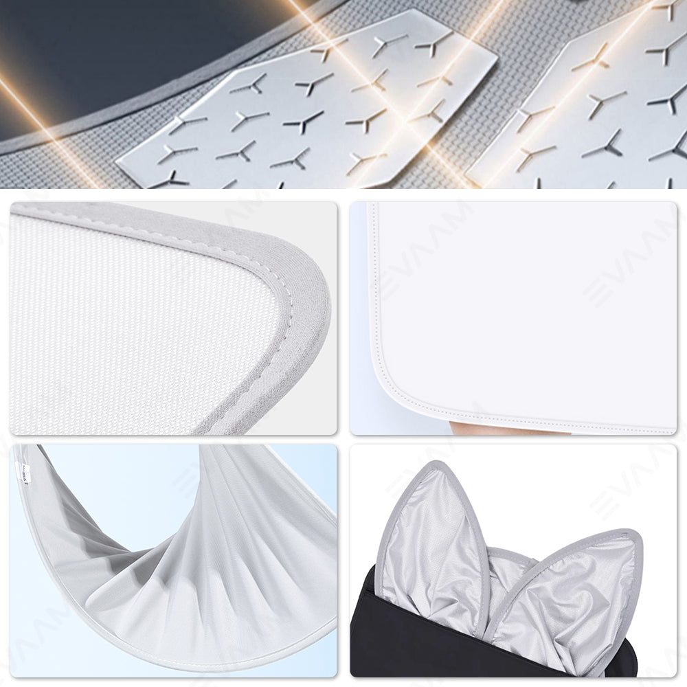 EVAAM® 2-in-1 Ice Silk Material Magnetic Glass Roof Sun Shade for Tesla Model Y - EVAAM