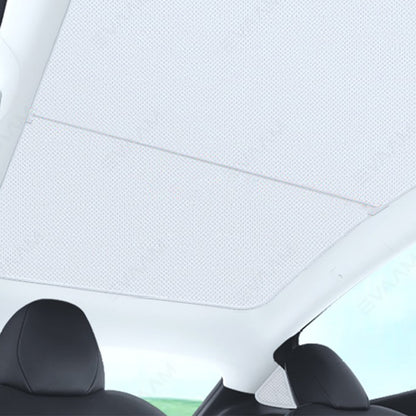 EVAAM® 2-in-1 Ice Silk Material Magnetic Glass Roof Sun Shade for Tesla Model Y - EVAAM