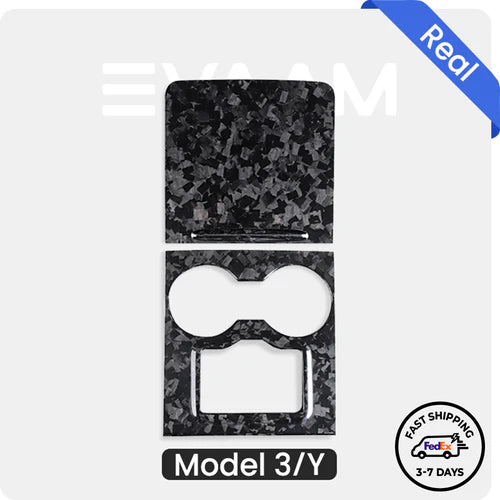 EVAAM® Forged Real Carbon Fiber Center Console Wraps Kit for Tesla Model 3/Y - EVAAM