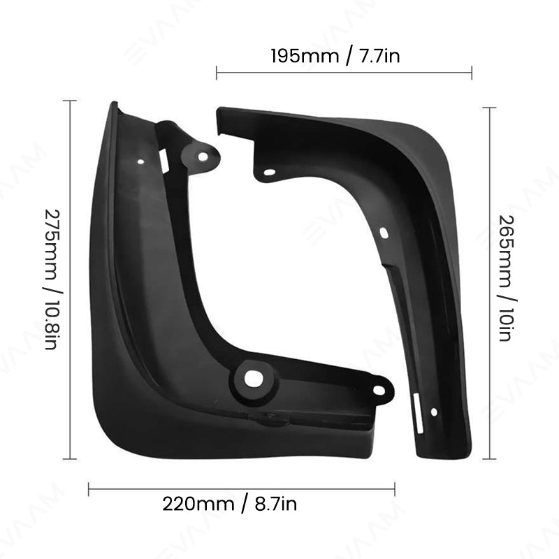 EVAAM® Splash Mud Flaps for Tesla Model S (4PCS) - EVAAM