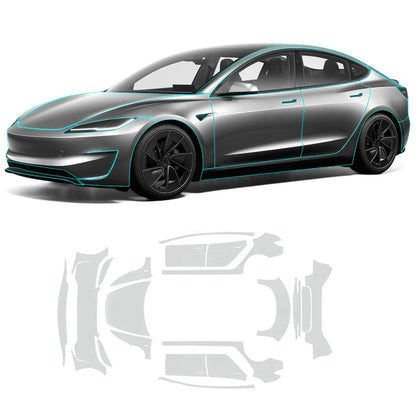 TPU Pre-Cut Invisible Full Car Paint Protection Film (PPF) for Tesla Model 3 Highland Performance 2024+