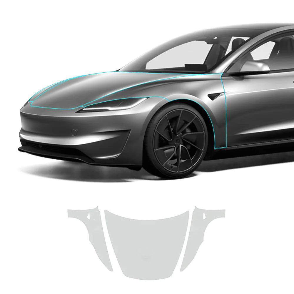 TPU Pre-Cut Invisible Full Car Paint Protection Film (PPF) for Tesla Model 3 Highland Performance 2024+