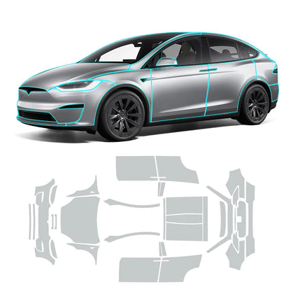 TPU Pre-Cut Invisible Full Car Paint Protection Film (PPF) for Tesla Model X (2022-2024)