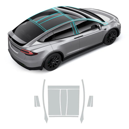 TPU Pre-Cut Invisible Full Car Paint Protection Film (PPF) for Tesla Model X (2022-2024)