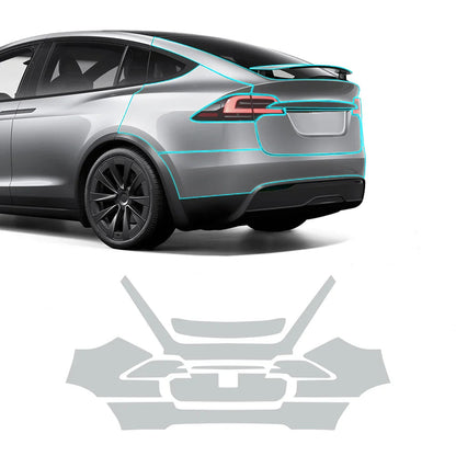 TPU Pre-Cut Invisible Full Car Paint Protection Film (PPF) for Tesla Model X (2022-2024)
