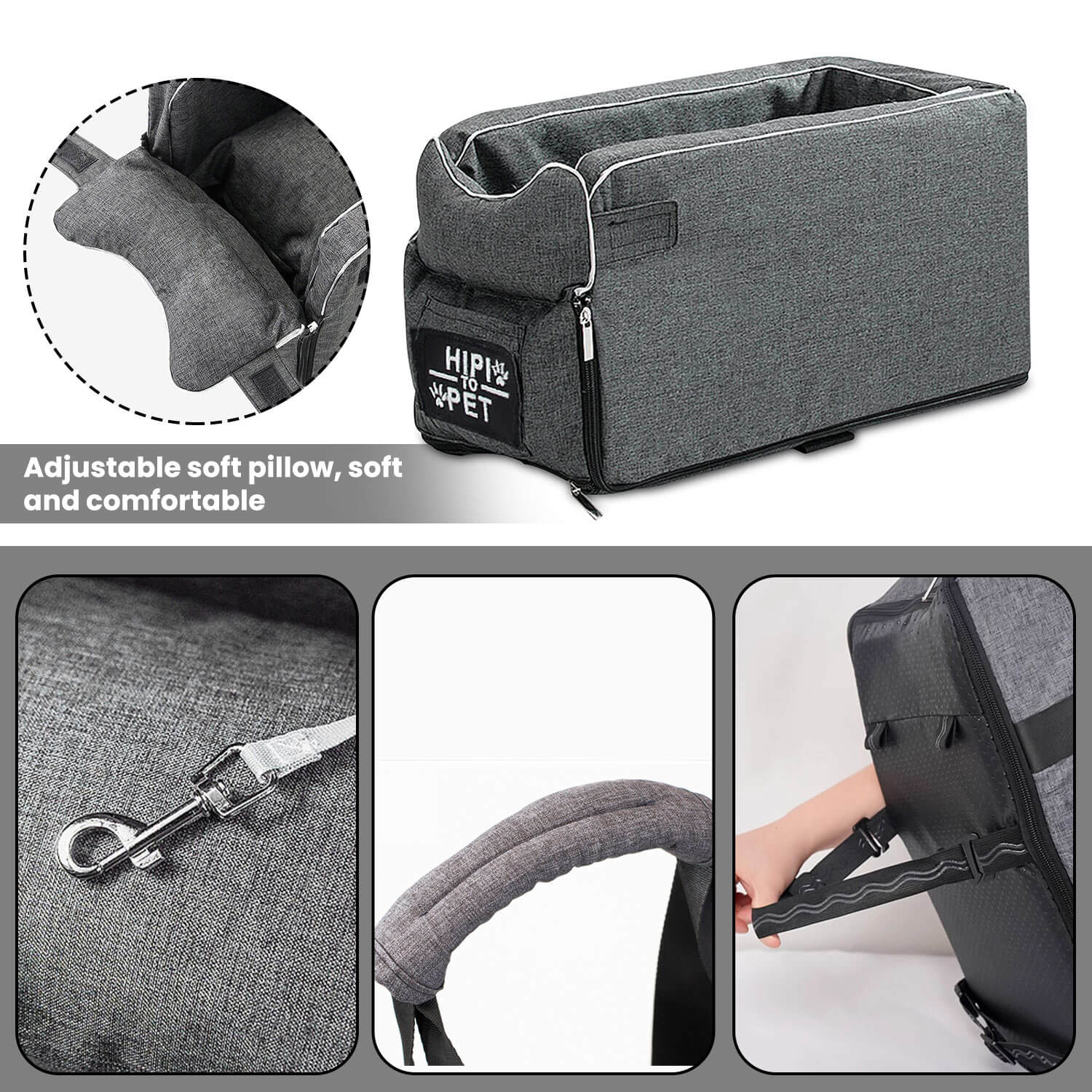 Portable Car Safety Pet Bed Armrest Pet Mat