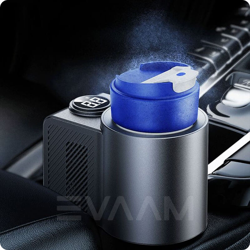  Car Cooling Heating Cup Holder,2‑in‑1 Smart Auto Cup
