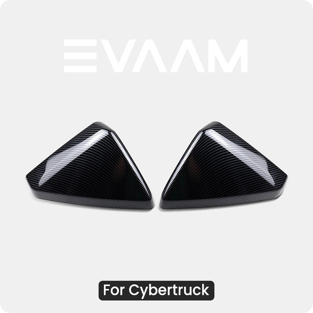 EVAAM® Rearview Mirror Cover Mirror Cap Carbon Fiber for Cybertruck(ABS)