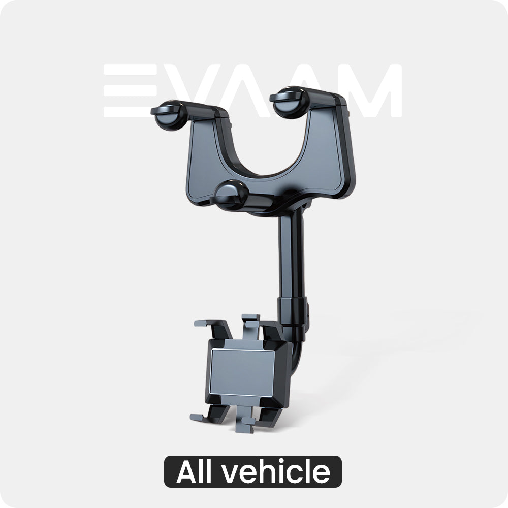 EVAAM® Universal Adjustable Rearview Mirror Phone Mount For All Brand Vehicles