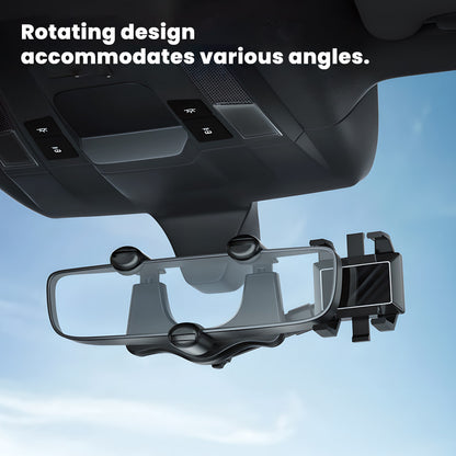 EVAAM® Universal Adjustable Rearview Mirror Phone Mount For All Brand Vehicles - EVAAM