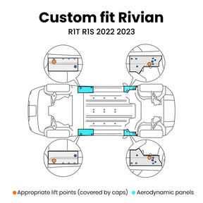 EVAAM® Aluminum Jack Pucks For Rivian R1T/R1S - EVAAM