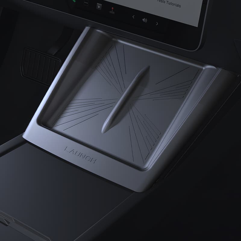 Magnetic Flip-Cover Silicone Wireless Charging Mat for Tesla Model Y Juniper 2025+ & Model 3 Highland