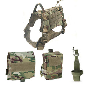Tactical Dog Harness Set for Hiking Training - EVAAM
