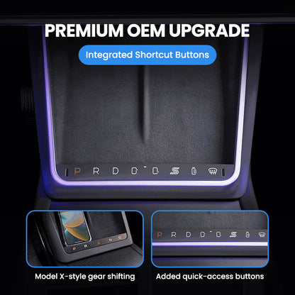 Smart Touch Center Console Wireless Charging Dock with Ambient Light Sync for Tesla Model Y Juniper / Model 3 Highland