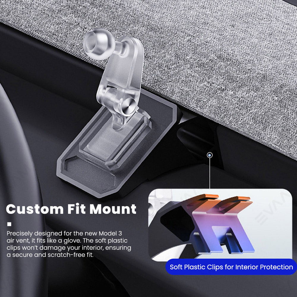 EVAAM® Magnetic Silicone Phone Holder for Model Y Juniper 2025+/Model 3 Highland 2024+