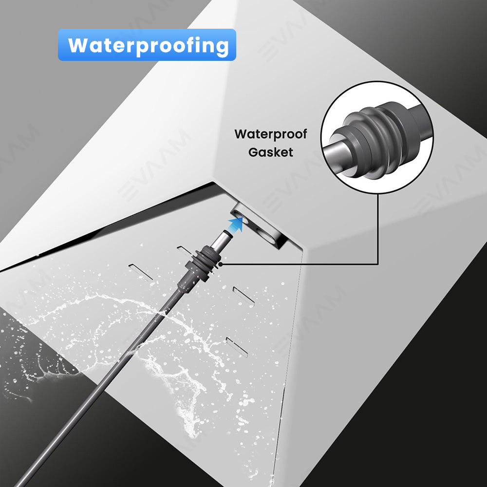 2M/6.5FT Starlink Mini DC Power Cable, 100W USB Type-C Input to Waterproof Barrel Jack Charging Cord, Work with 65W+ PD Source