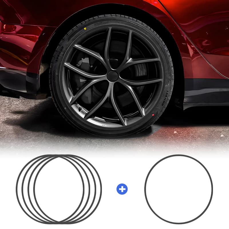 Aluminum Alloy Wheel Rim Protectors (Tesla Body Color Match) – for All Tesla Models