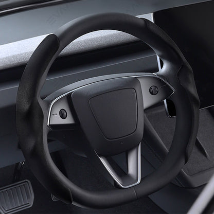 EVAAM® Anti-Slip Suede Steering Wheel Cover for Tesla  Model Y/3 Juniper 2025+ - EVAAM