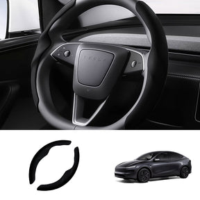EVAAM® Anti-Slip Suede Steering Wheel Cover for Tesla  Model Y/3 Juniper 2025+