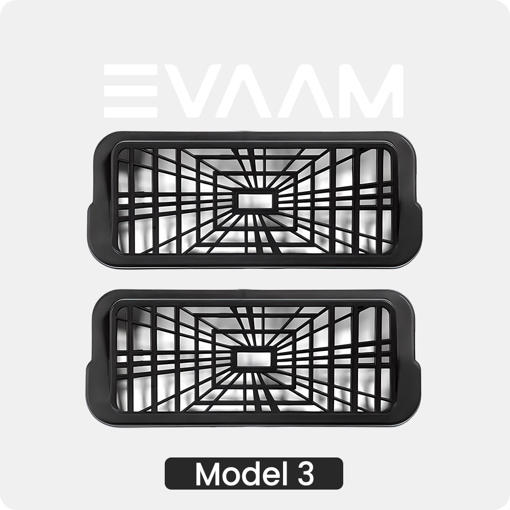 EVAAM® Under Seat Rear Air Vent Protect Covers for Model 3 Highland