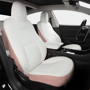 Upgrade! EVAAM® Two-tone Leather Full Seat Covers for Tesla Model 3/Y/S/X