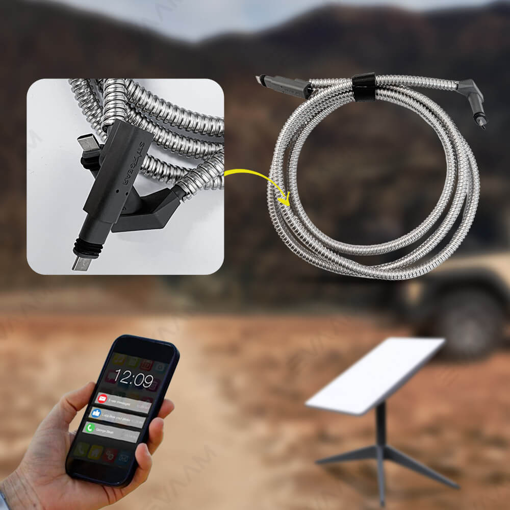 Upgrade! STARGEAR® Starlink SPX Metal Protection Cable - 23m (75ft)-EVAAM® - EVAAM