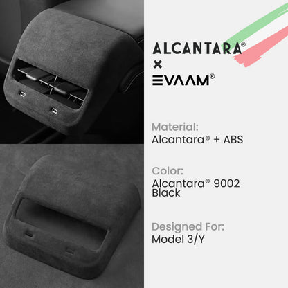 Alcantara AC Vents Trim Cover For Tesla Model 3/Y (2017-2023)-EVAAM® - EVAAM